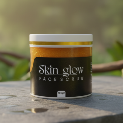 Skin Glow Face Scrub with Saffron, Vitamin C, and Beta Arbutin 100gm